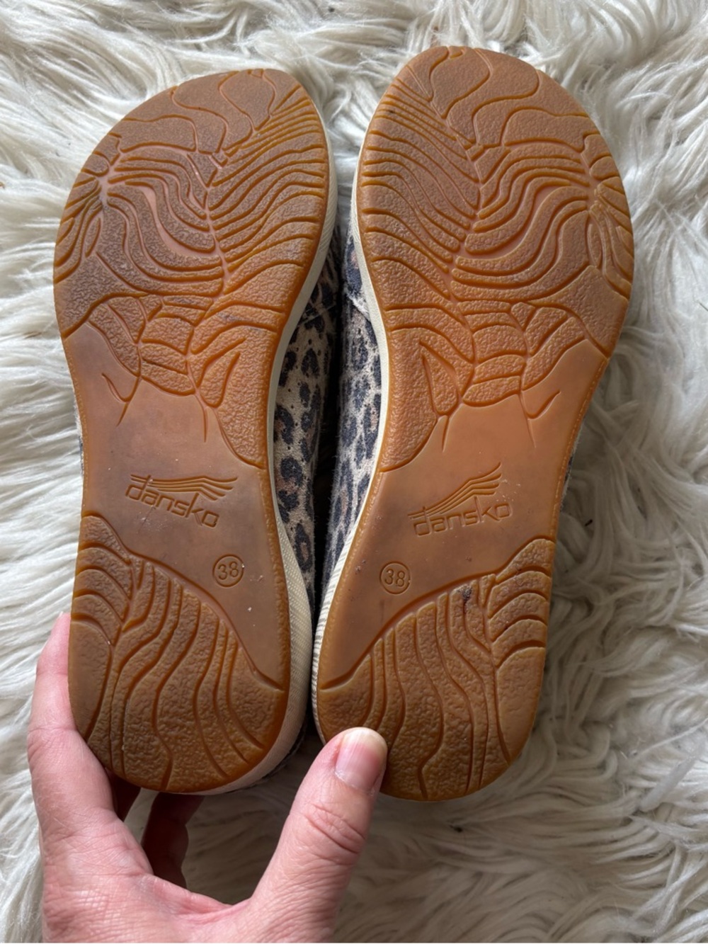 Dansko Odina Leopard Print Slip On Comfort Shoes Women's Size 38 Needs Insoles - Picture 7 of 8